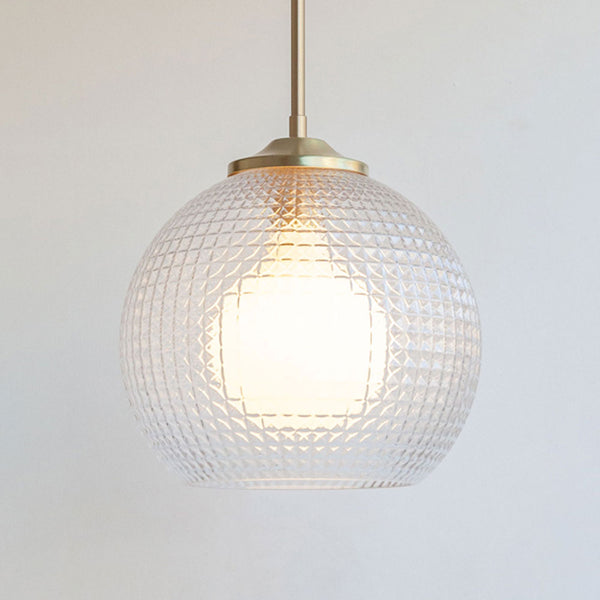 Large Diamond Glass Stemmed Pendant Light