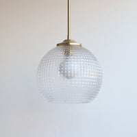 Large Diamond Glass Stemmed Pendant Light