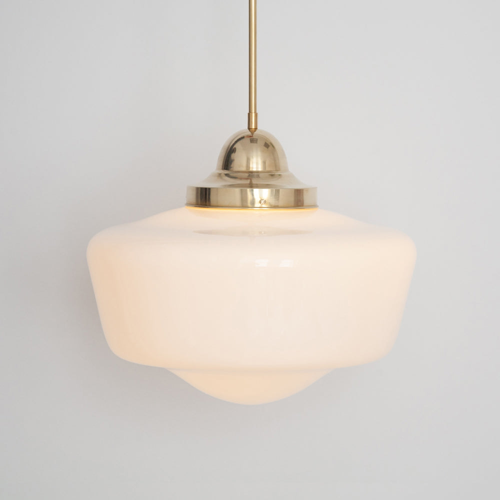 "Apollo" Large Pendant Light - Opal Glass