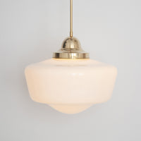"Apollo" Large Pendant Light - Opal Glass