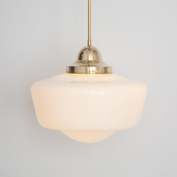 "Apollo" Large Pendant Light - Opal Glass