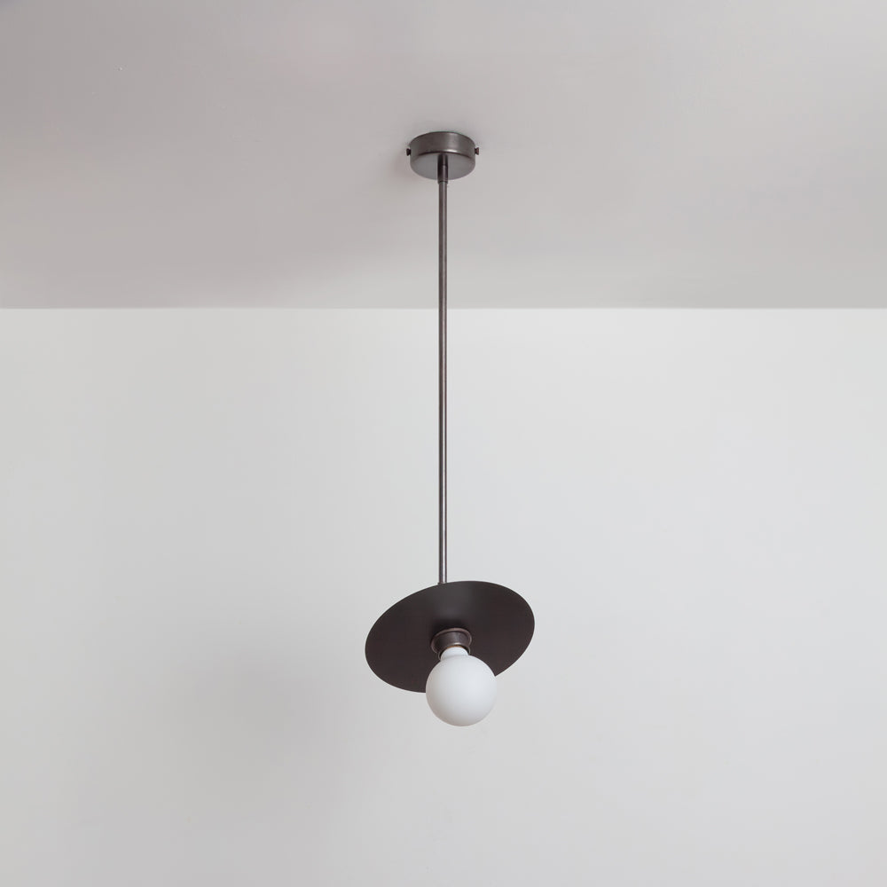 "Arc" Adjustable Stemmed Pendant Light - Brass