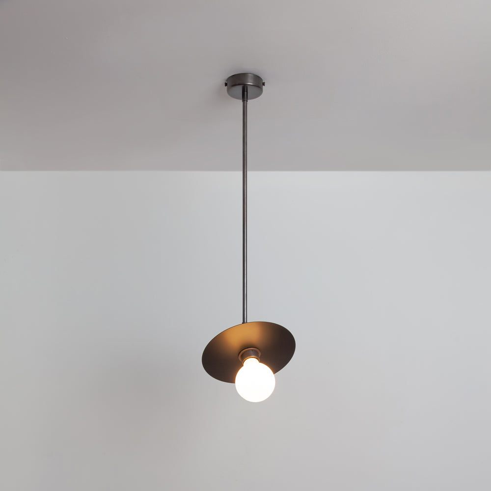 "Arc" Adjustable Stemmed Pendant Light - Brass