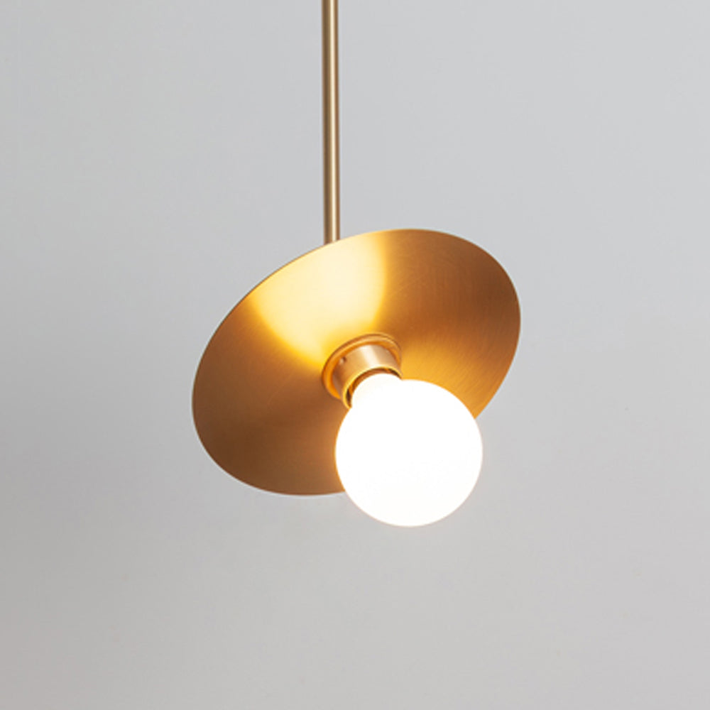 "Arc" Adjustable Stemmed Pendant Light - Brass