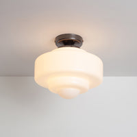 "Atlas" Flush Ceiling Light - Opal Glass