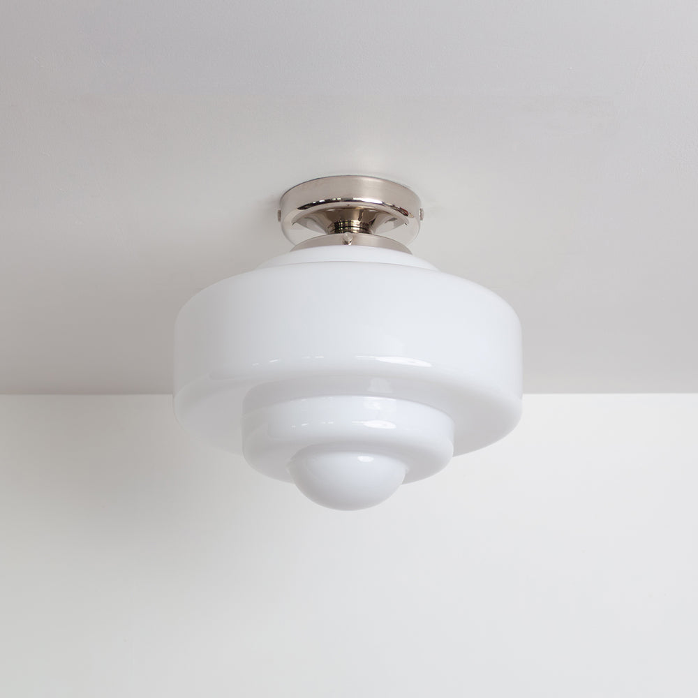 "Atlas" Flush Ceiling Light - Opal Glass