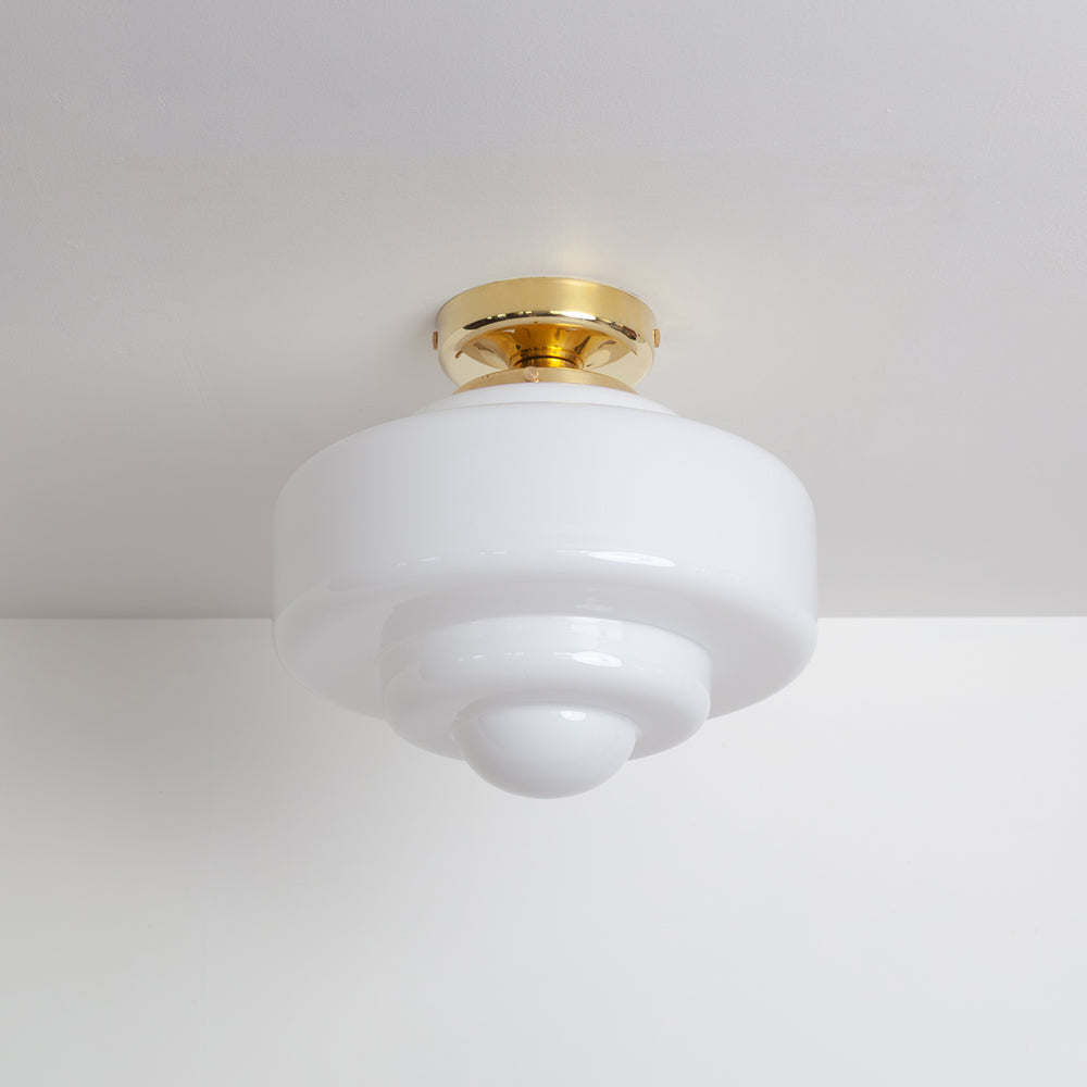 "Atlas" Flush Ceiling Light - Opal Glass