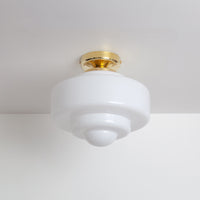 "Atlas" Flush Ceiling Light - Opal Glass
