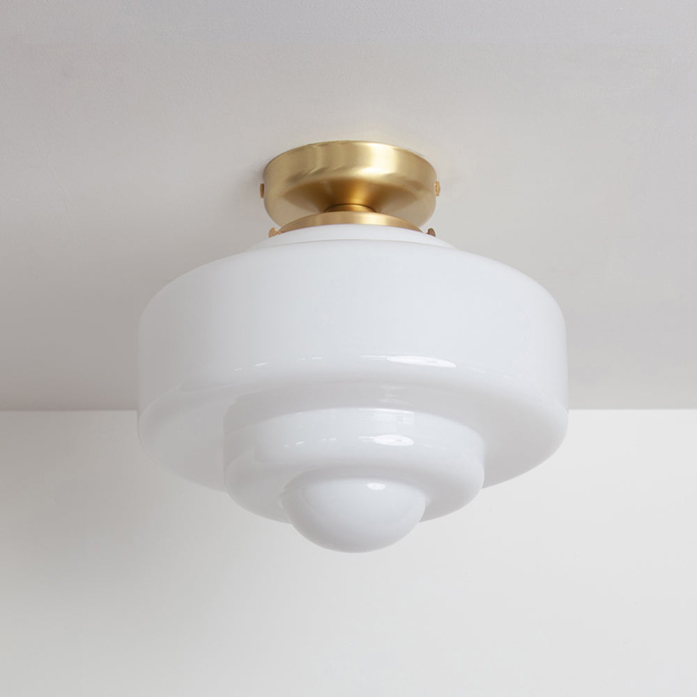 "Atlas" Flush Ceiling Light - Opal Glass