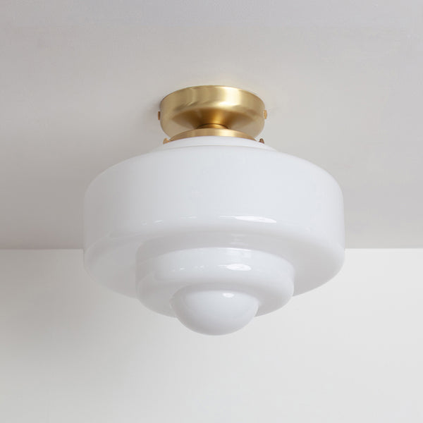 "Atlas" Flush Ceiling Light - Opal Glass