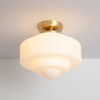 "Atlas" Flush Ceiling Light - Opal Glass