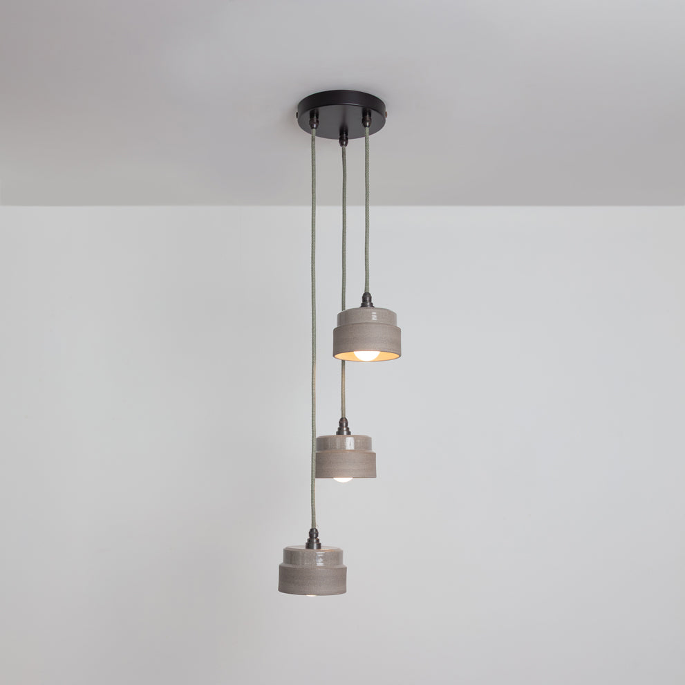 "Bex" Triple Drop Pendant - Ceramic