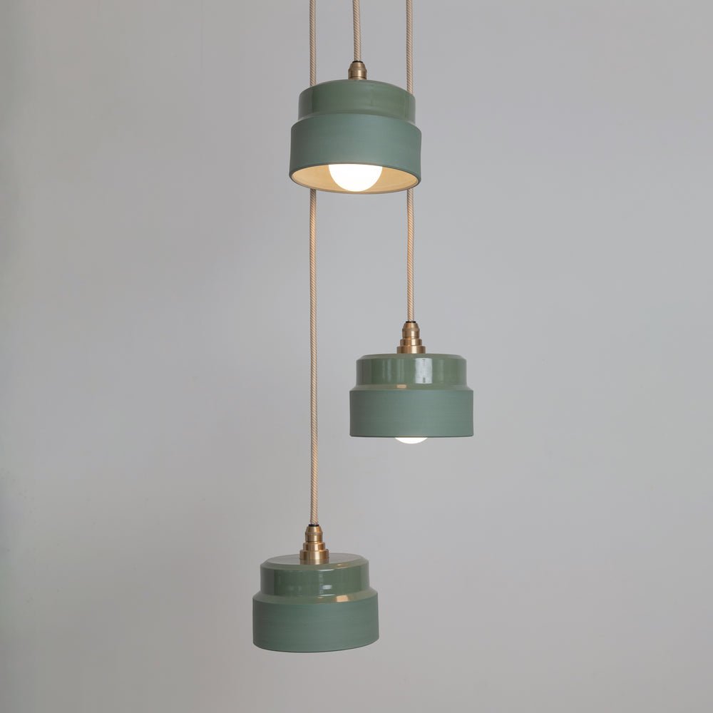 "Bex" Triple Drop Pendant - Ceramic