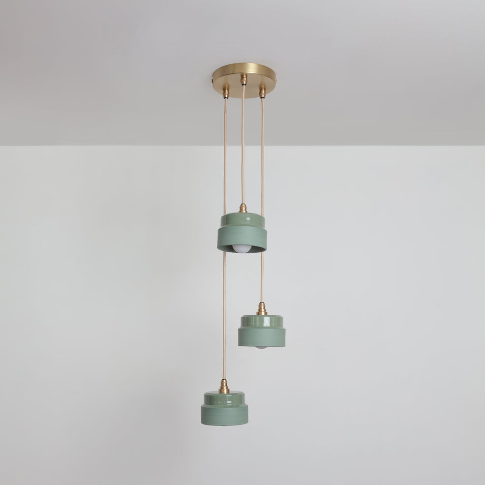 "Bex" Triple Drop Pendant - Ceramic