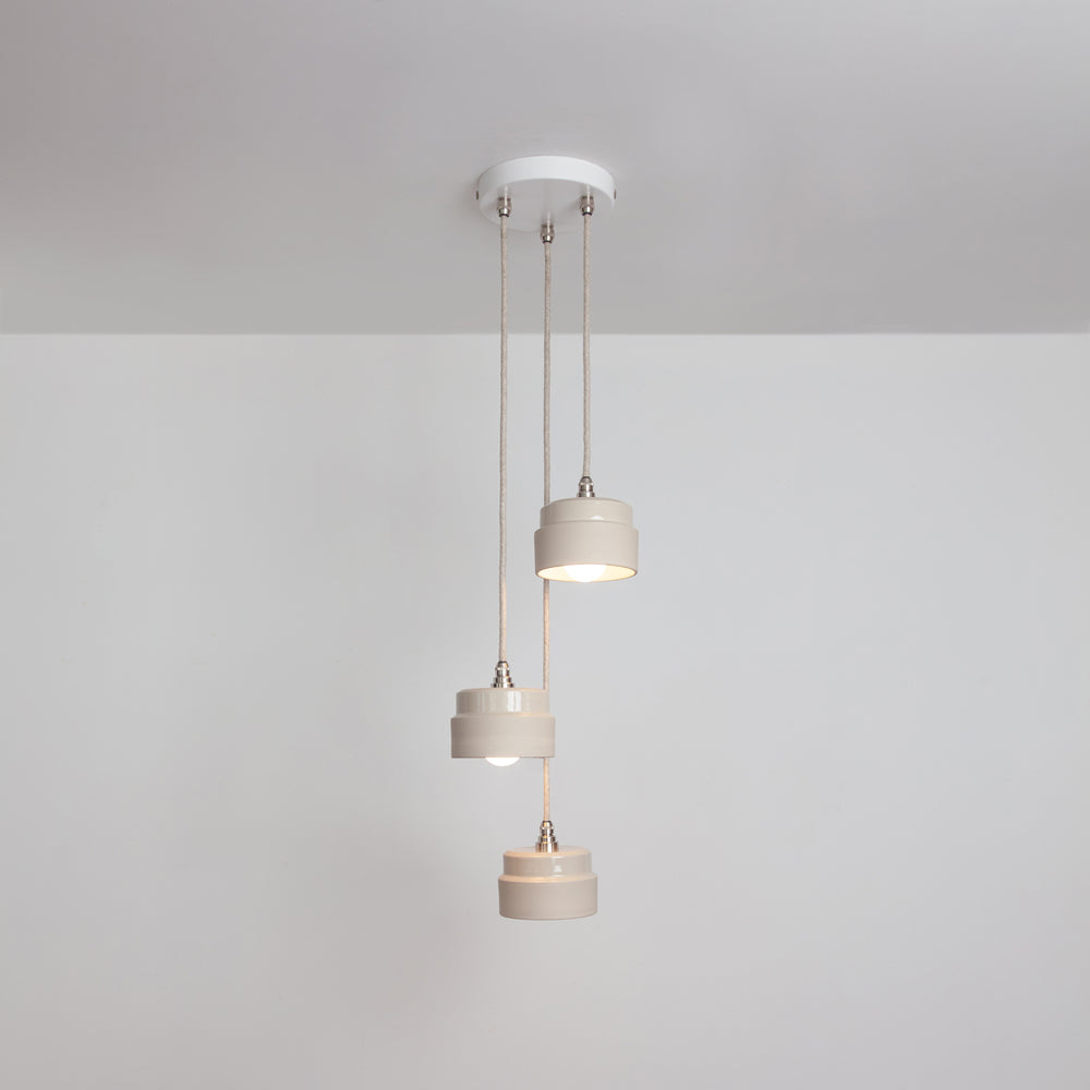 "Bex" Triple Drop Pendant - Ceramic