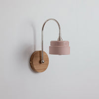 "Bex" Arch Stemmed Wall light - Ceramic and Hardwood