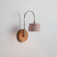 "Bex" Arch Stemmed Wall light - Ceramic and Hardwood