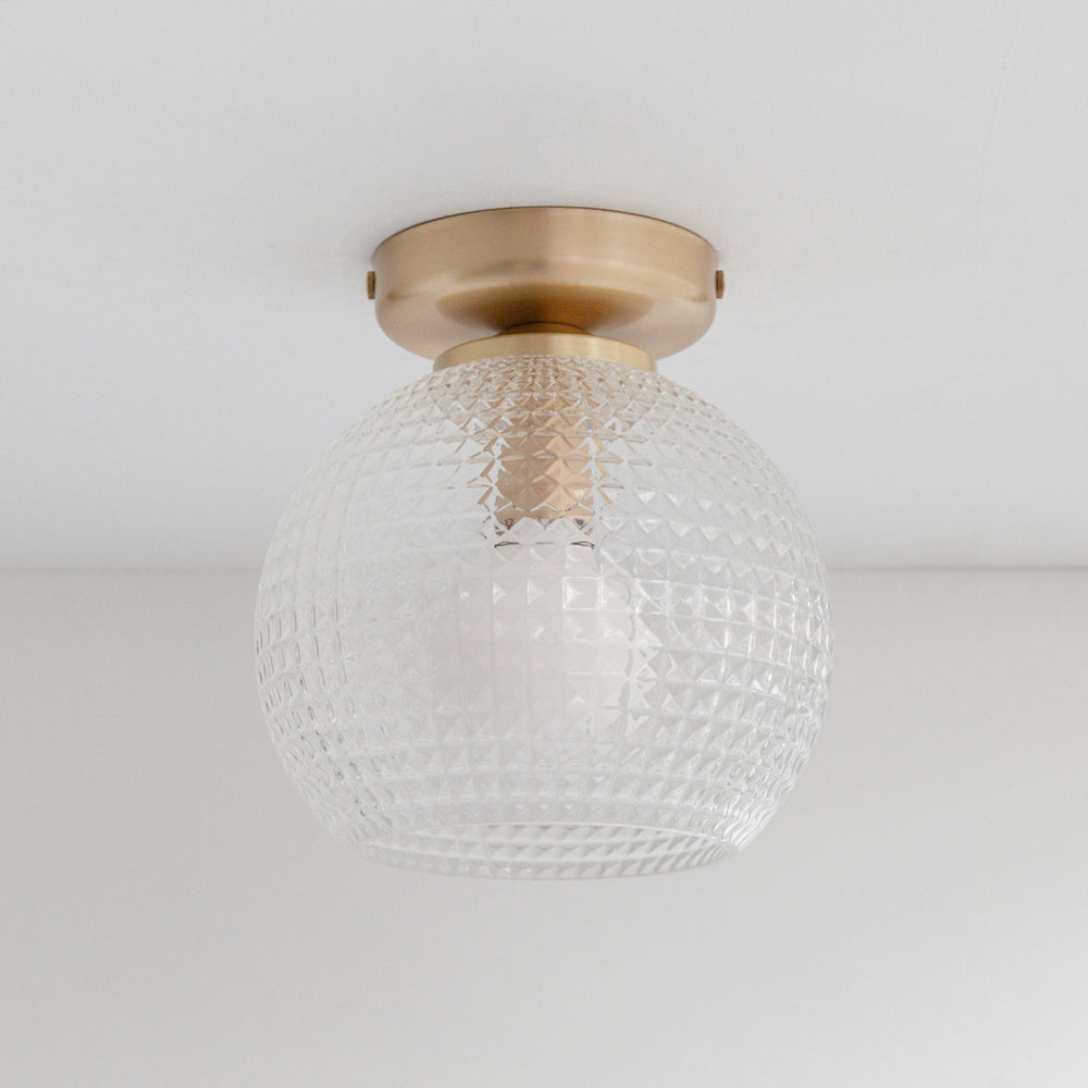 Diamond Glass Flush Ceiling Light