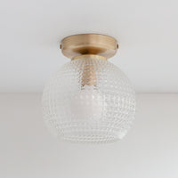 Diamond Glass Flush Ceiling Light