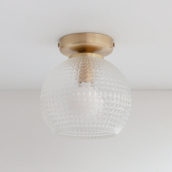 Diamond Glass Flush Ceiling Light