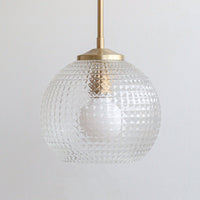 Medium Diamond Glass Stemmed Pendant Light