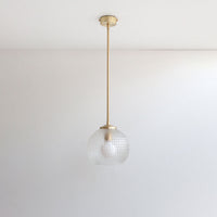 Medium Diamond Glass Stemmed Pendant Light