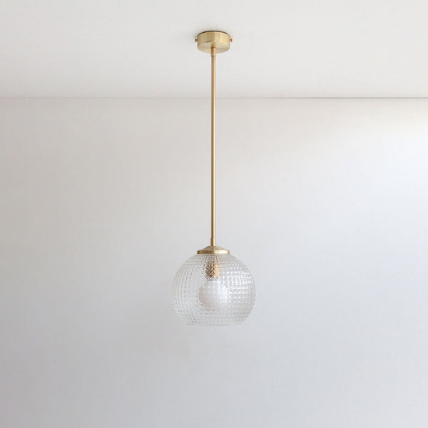 Medium Diamond Glass Stemmed Pendant Light