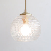 Medium Diamond Glass Stemmed Pendant Light