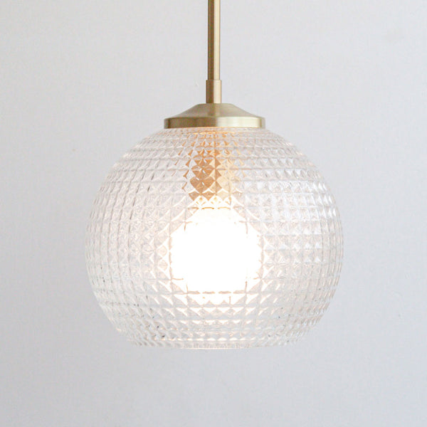 Medium Diamond Glass Stemmed Pendant Light
