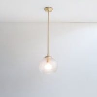 Medium Diamond Glass Stemmed Pendant Light