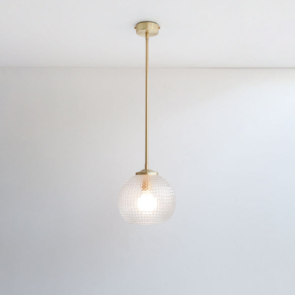 Medium Diamond Glass Stemmed Pendant Light