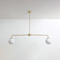 "Diner" T-Bar Opal Glass Chandelier