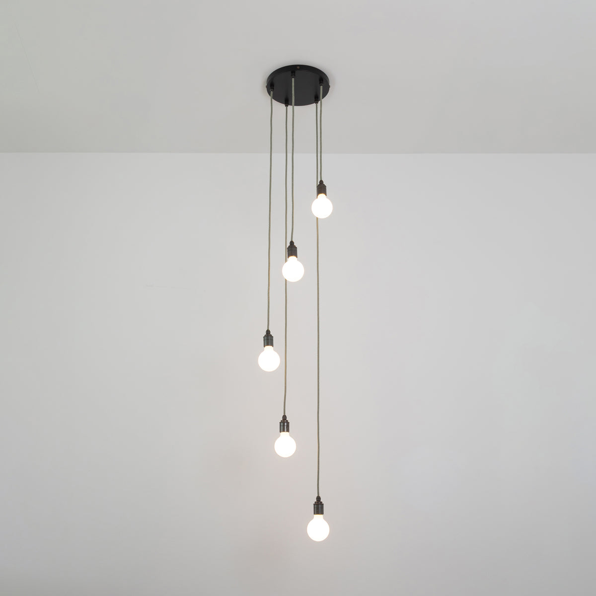 Five Drop Pendant - Bare Bulb