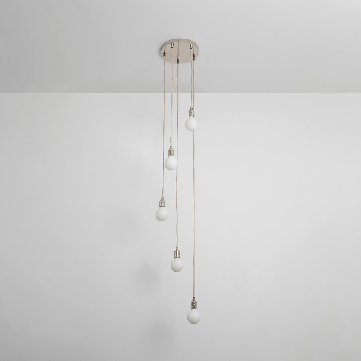 Five Drop Pendant - Bare Bulb