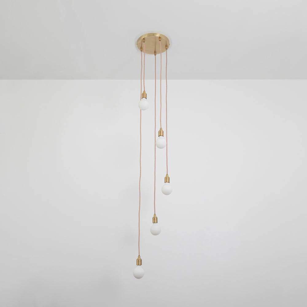 Five Drop Pendant - Bare Bulb
