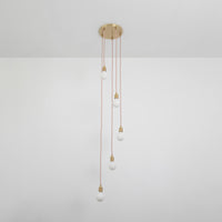 Five Drop Pendant - Bare Bulb