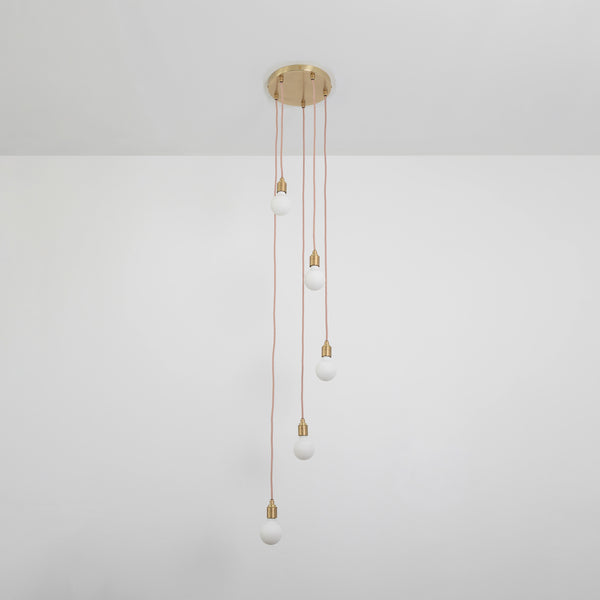 Five Drop Pendant - Bare Bulb