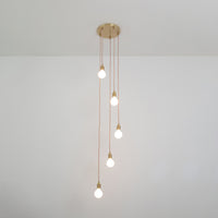 Five Drop Pendant - Bare Bulb