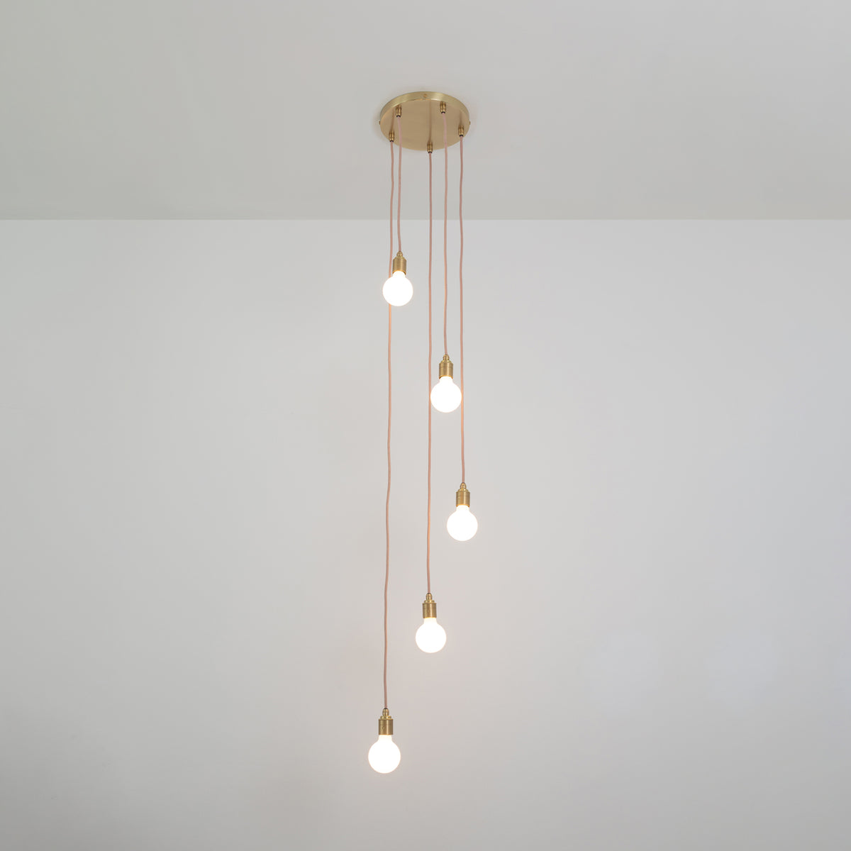 Five Drop Pendant - Bare Bulb