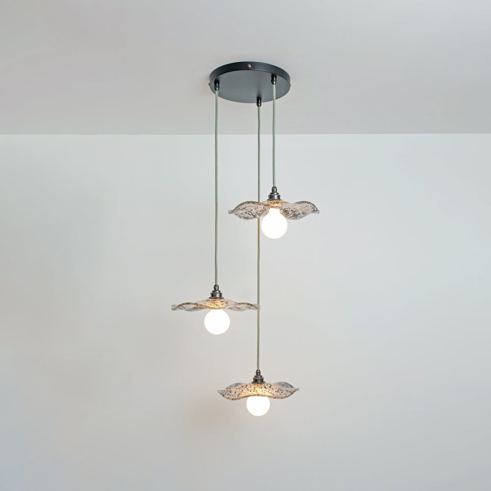 "Florence" Triple Drop Pendant - Onyx Black