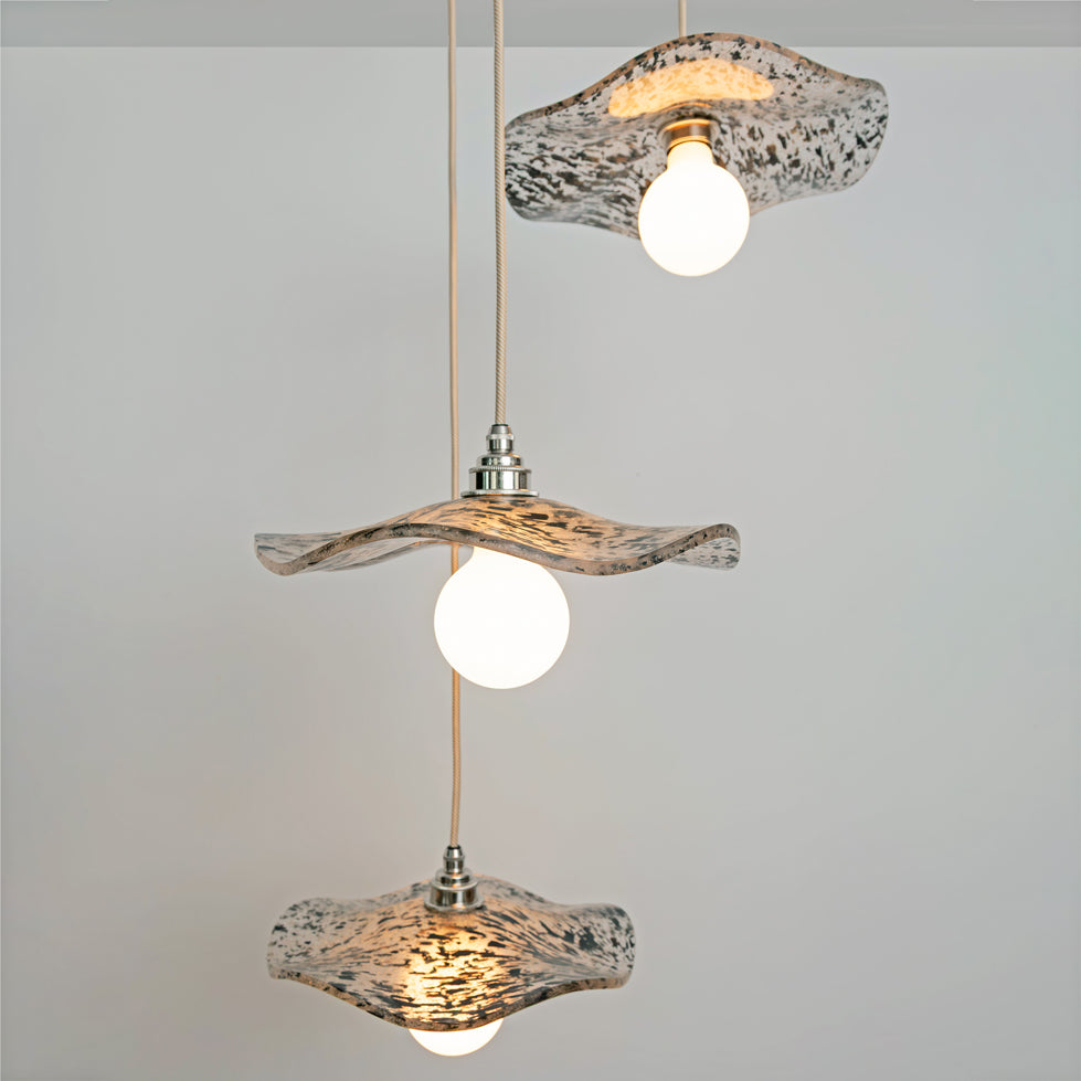 "Florence" Triple Drop Pendant - Onyx Black