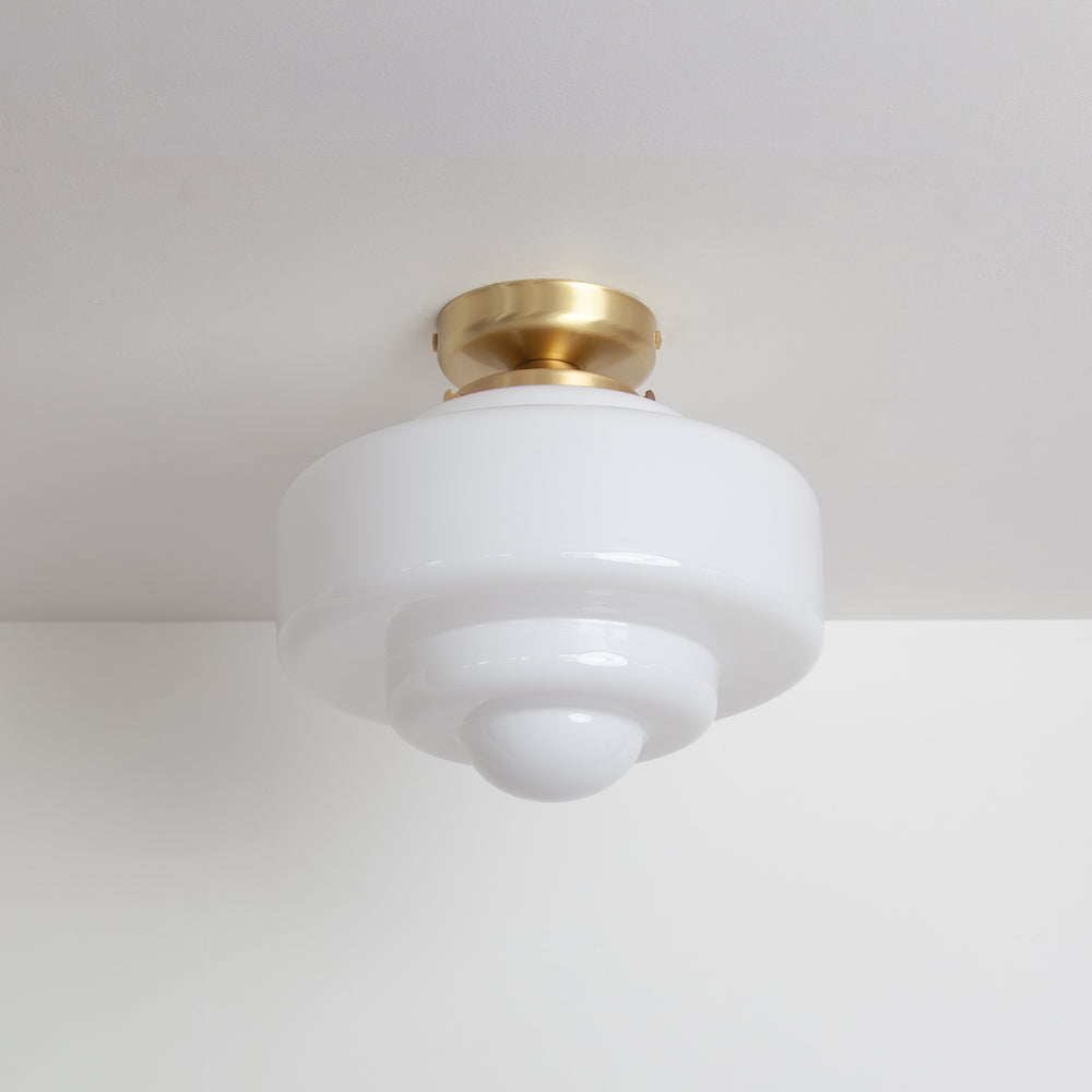 "Atlas" Flush Ceiling Light - Opal Glass