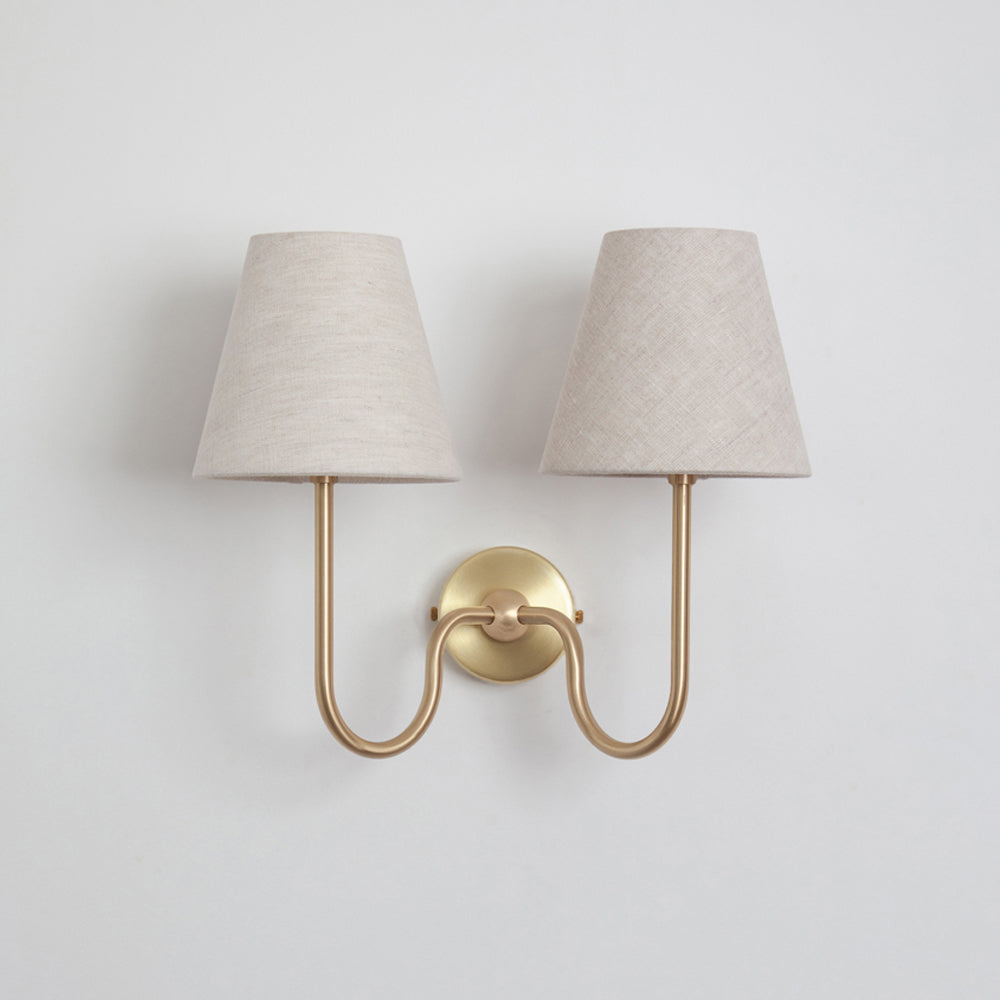 "Juno" Double Wall Light - Linen