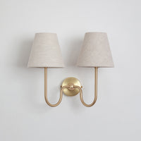 "Juno" Double Wall Light - Linen