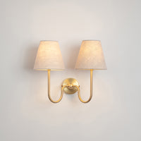 "Juno" Double Wall Light - Linen