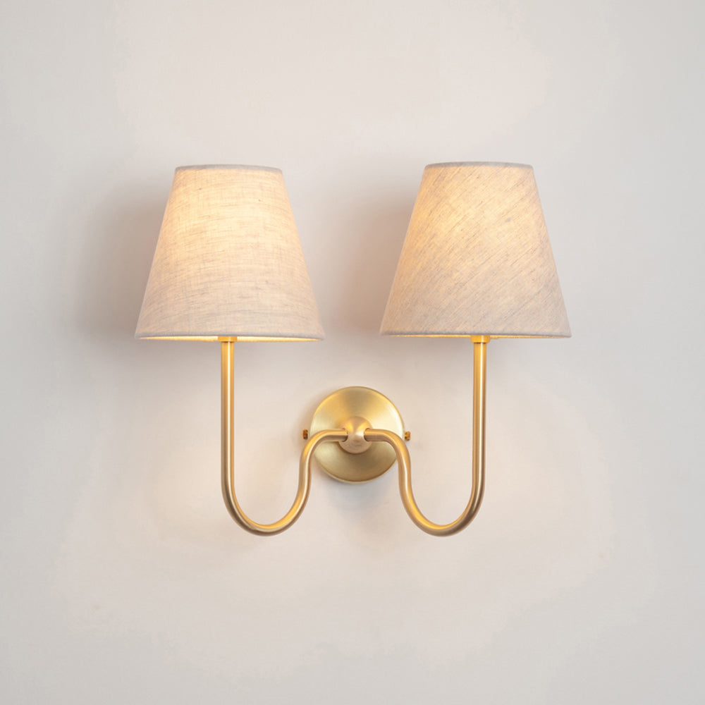 "Juno" Double Wall Light - Linen