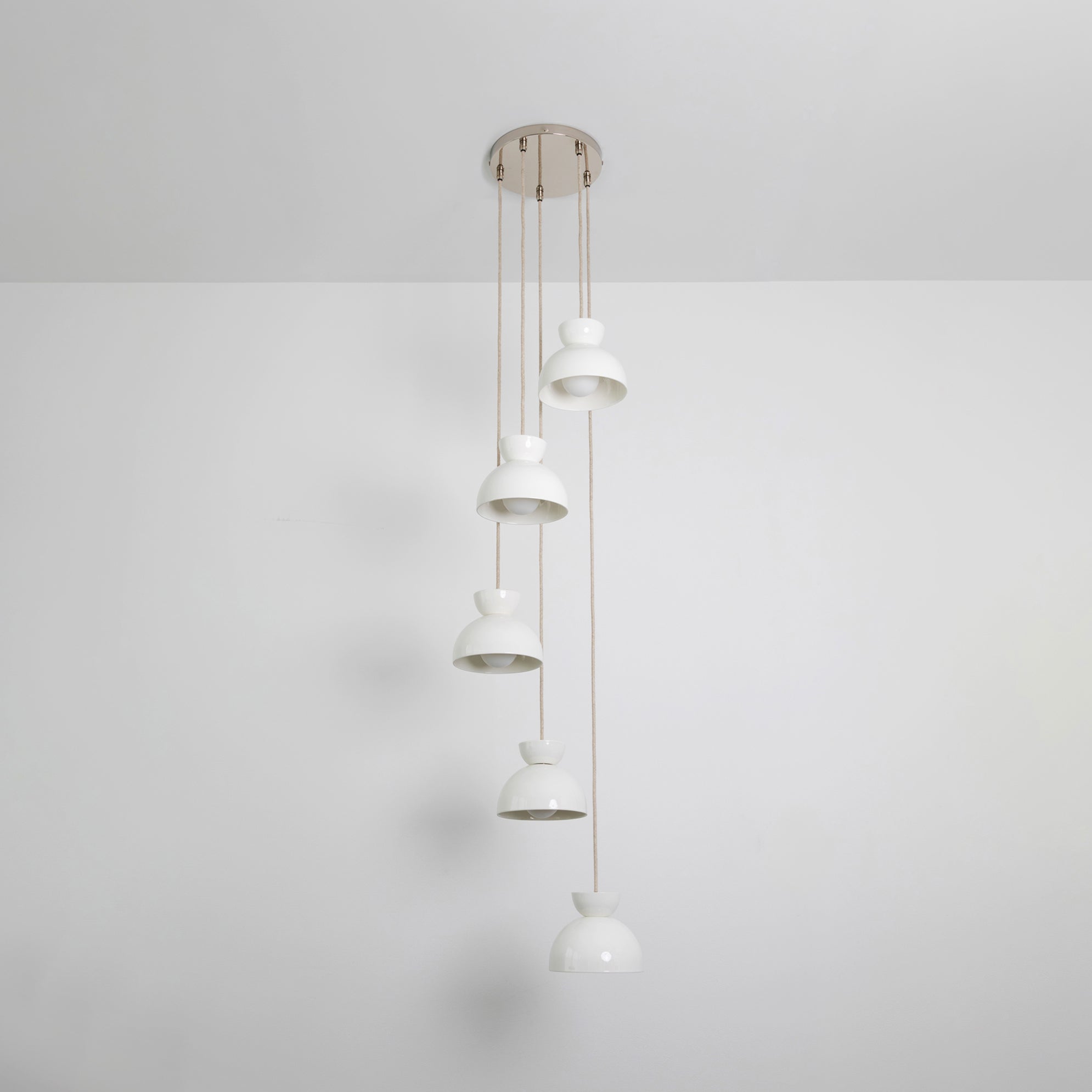 "Kinvara" Five Drop Pendant - Bone China