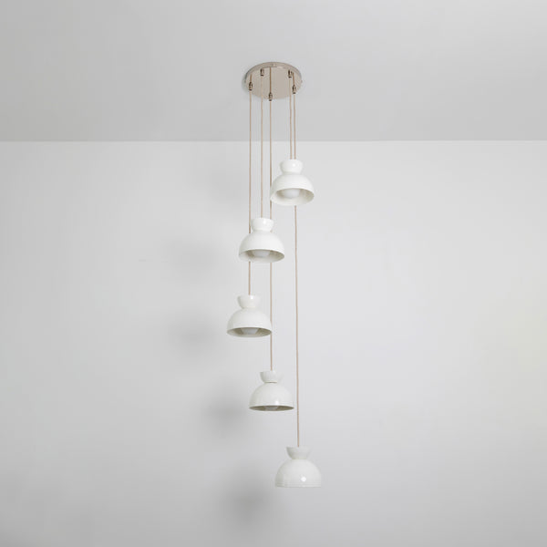 "Kinvara" Five Drop Pendant - Bone China