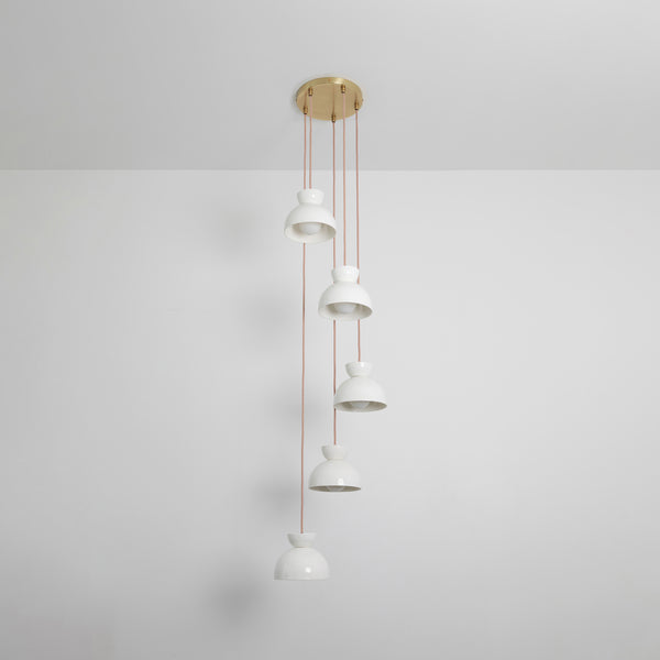 "Kinvara" Five Drop Pendant - Bone China