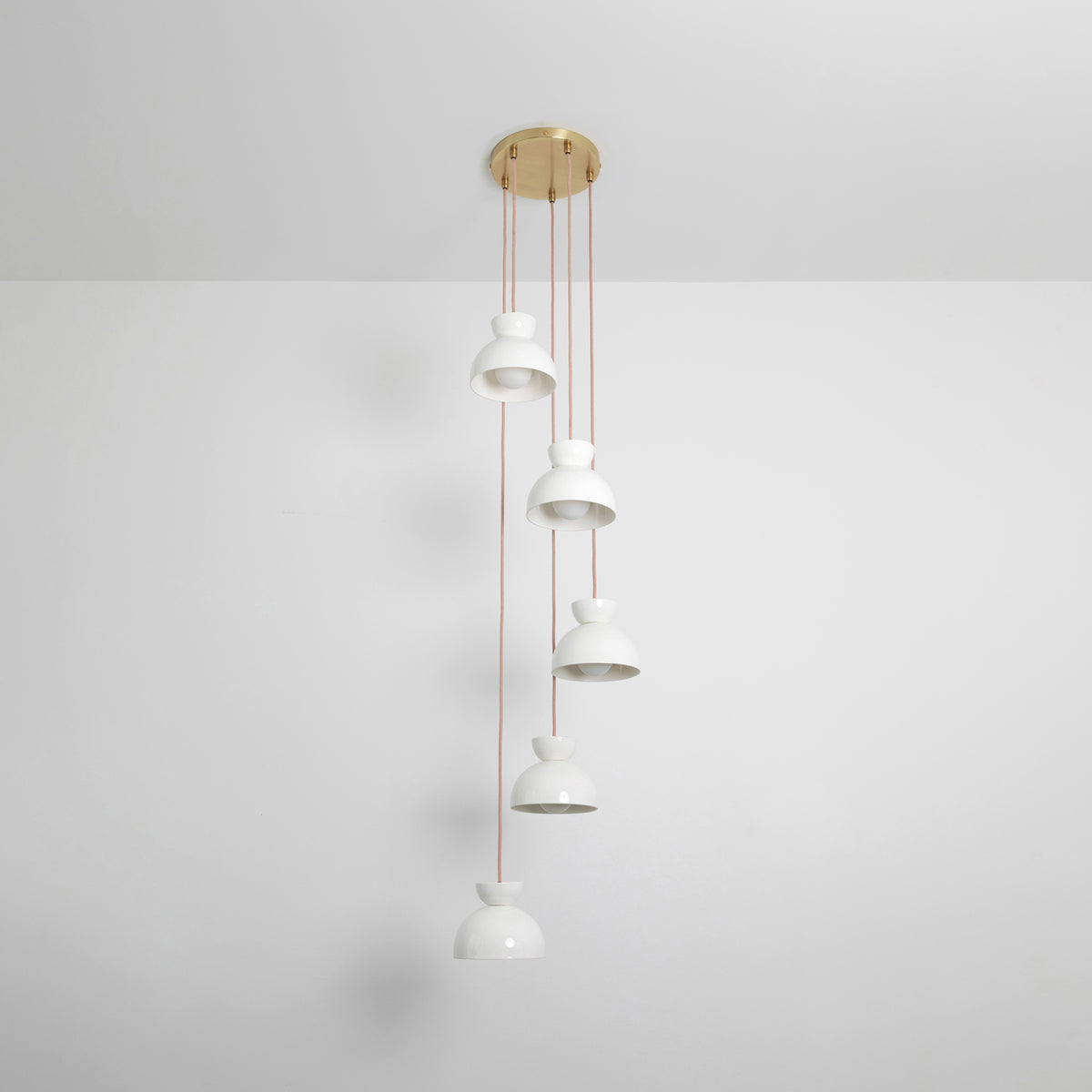 "Kinvara" Five Drop Pendant - Bone China